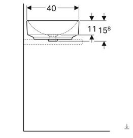GEBERİT VARİFORM DİKDÖRTGEN ÇANAK LAVABO