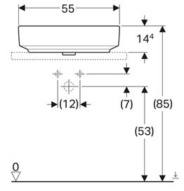 GEBERİT VARİFORM DİKDÖRTGEN ÇANAK LAVABO