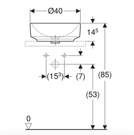 GEBERİT VARİFORM YUVARLAK ÇANAK LAVABO