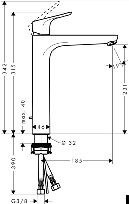HANSGROHE FOCUS 230 TEK KOLLU LAVABO BATARYASI
