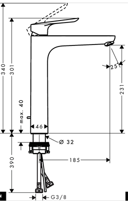HANSGROHE LOGİS E 230 TEK KOLLU LAVABO BATARYASI
