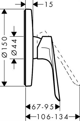 HANSGROHE LOGIS TEK KOLLU DUŞ BATARYASI