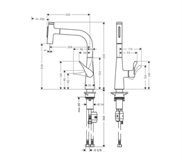 HANSGROHE METRIS SELECT M71 EVIYE BATARYASI