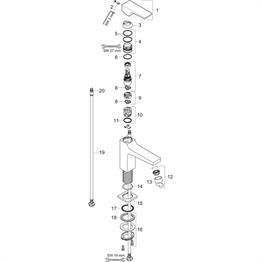 HANSGROHE METROPOL TEK KOLLU LAVABO BATARYASI KÜÇÜK LAVABOLAR İÇİN