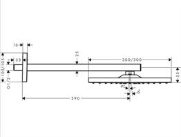 HANSGROHE RAINDANCE E TEPE DUŞU 300 1JET