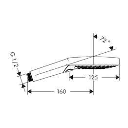 HANSGROHE RAINDANCE SELECT S EL DUSU 120 3JET POWDERRAIN