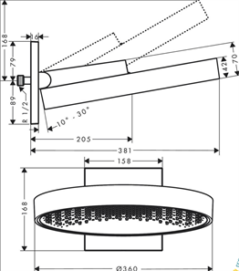 HANSGROHE RAINDANCE TEPE DUŞU 360 1JET