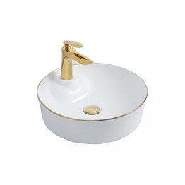 Paluci Alanya White Gold Yuvarlak Lavabo