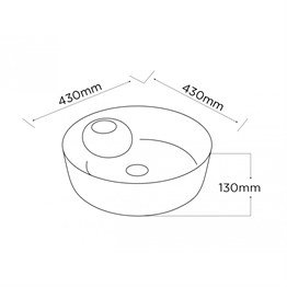 Paluci Alanya White Gold Yuvarlak Lavabo