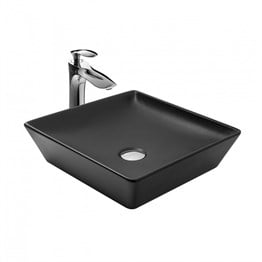 Paluci Alice Matt Black Çanak Lavabo