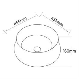 Paluci Amarog Black Yuvarlak Lavabo