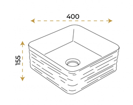 Paluci Arte Black Kare Lavabo