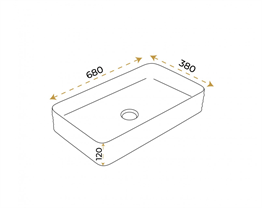 Paluci Arte Plus Black Dikdörtgen Lavabo