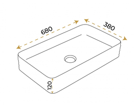 Paluci Arte Plus White Dikdörtgen Lavabo
