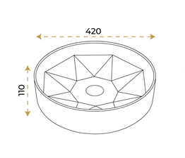 Paluci Diamond Black Çanak Lavabo