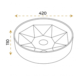Paluci Diamond Matt Baby Blue Çanak Lavabo