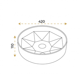 Paluci Diamond Matt Black Çanak Lavabo
