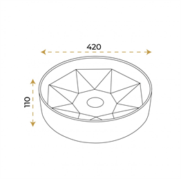 Paluci Diamond Matt Parliament Çanak Lavabo
