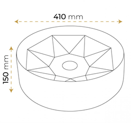 Paluci Diamond Plus Matt Light Orange Çanak Lavabo