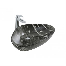 Paluci Doğa Alexander Black Mermer Desen Lavabo