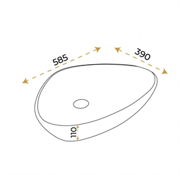 Paluci Doğa Dark Gray Çanak Lavabo