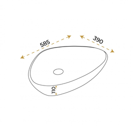 Paluci Doğa Matt Black Çanak Lavabo