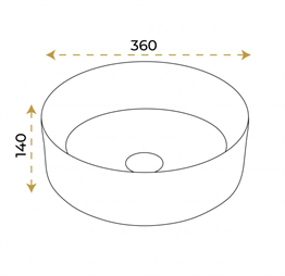 Paluci Helen Straight White Black Lavabo