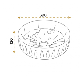 Paluci İzmir Rose Gold Lavabo