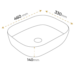 Paluci Jasmine Leopar Gold Lavabo