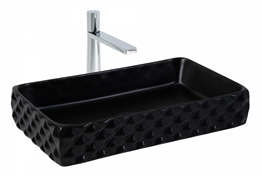 Paluci Leonardo Plus Black Dikdörtgen Lavabo