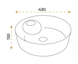 Paluci Mona Gold Lavabo