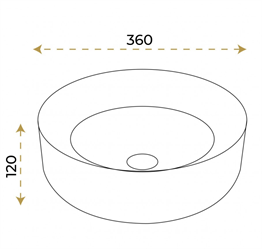 Paluci Roza White Gold Lavabo