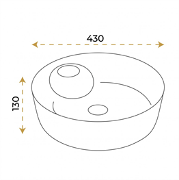 Paluci Tesla Black Gold Lavabo