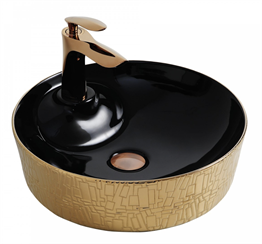 Paluci Tesla Black Rose Gold Lavabo