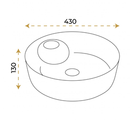 Paluci Tesla Black Rose Gold Lavabo