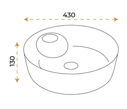 Paluci Tesla Black Silver Lavabo