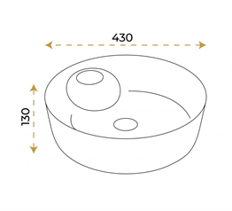 Paluci Tesla White Gold Lavabo
