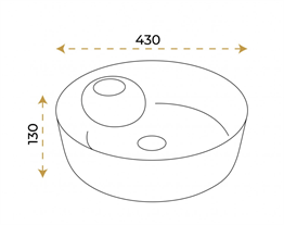 Paluci Tesla White Rose Gold Lavabo