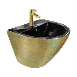 Paluci Twist Black Gold Monoblock Lavabo