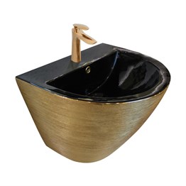 Paluci Twist Black Gold Monoblock Lavabo
