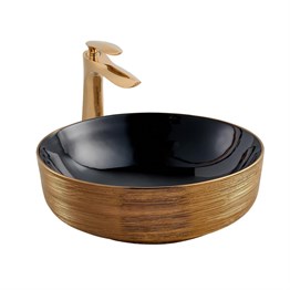 Paluci Twist Black Yuvarlak Lavabo