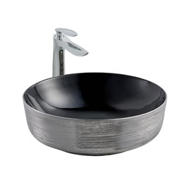 Paluci Twist Black Yuvarlak Lavabo