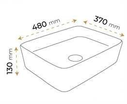 Paluci Twist Corner White Gold Lavabo