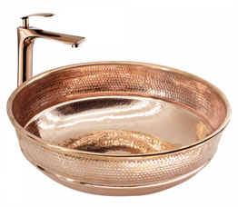 Paluci Üsküp Bakır Çanak Lavabo