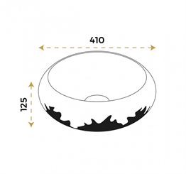 Paluci Zeno Black Gold Lavabo