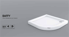 SHOWER BAFFY OVAL MONOBLOK DUŞ TEKNESİ