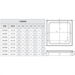 SHOWER CARİSMA KARE DUŞ TEKNESİ