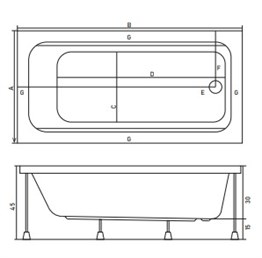 SHOWER FRİLA DİKDÖRTGEN MİNİ DÜZ KÜVET