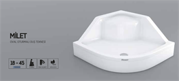 SHOWER MILET OVAL OTURMALI DUŞ TEKNESİ