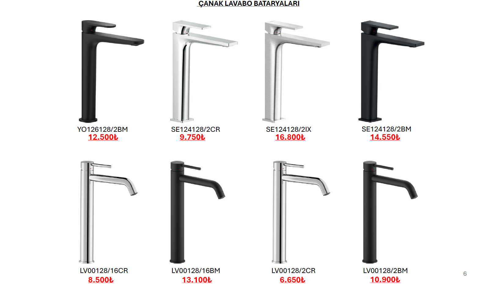 çanak lavabo bataryaları